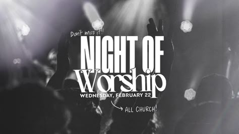 Worship Night Flyer Design, Worship Night Poster Design, Night Of Worship Graphic, Worship Night Graphic, Worship Night Poster, Church Social Media Graphics, Youth Church Graphic Design, Church Social Media Posts Ideas, Worship Graphic