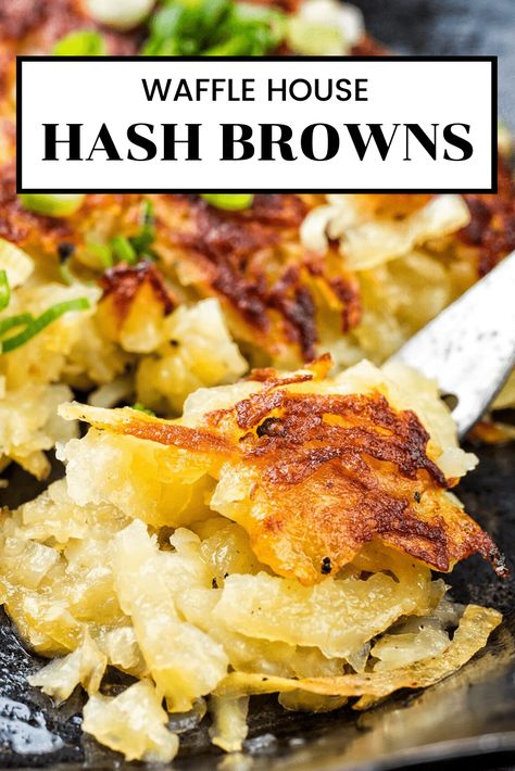 Waffle House Hash Browns Loaded Recipes, Crispy Hashbrowns, How To Make Waffles, Hashbrown Recipes, Recipes With Few Ingredients, Waffle House, Hash Brown, Hash Browns, Waffle Recipes