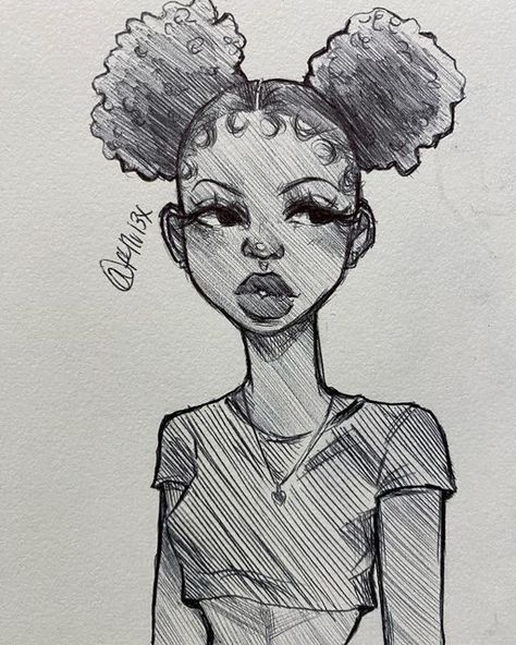 Black Women Drawings Sketch, Sketchbook Artist, Color Drawing Art, Portraits Of People, Girl Drawing Sketches, Animation Art Sketches, Graffiti Style Art, Black Art Painting, Beauty Art Drawings