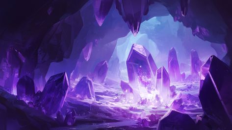 Crystal Cave Fantasy Art, Crystal Cave Art, Cave Concept Art, Fantasy Cave, Bard Dnd, Dragon Cave, Dark Cave, In Gif, Crystal Cave