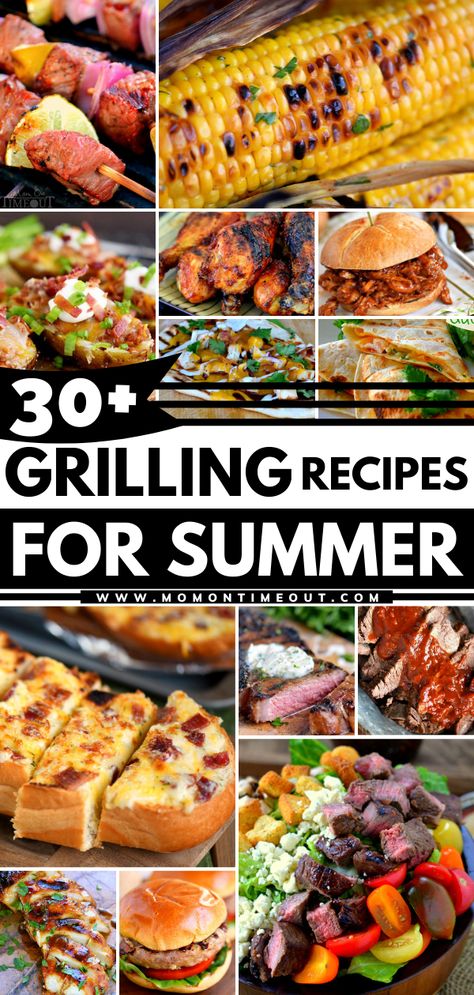 31 Grilling Recipes for Summer Easy Grill Food, Grilling Out Ideas, Food To Cook On The Grill, What To Cook On The Grill, Grilling Ideas For Dinner Easy, Family Grill Dinner Ideas, Grilling Food Ideas, Food To Grill Ideas, Grill Meals Dinners