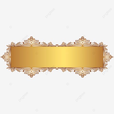 Title Box Design Aesthetic, Islamic Png Image, Title Frame Design, Title Box Design, Text Box Png, Islamic Banner, Golden Box, Border Decoration, Background Islamic