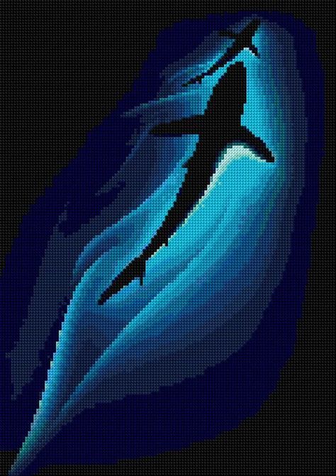 Cross Stitch Animal Bookmarks, Whale Shark Cross Stitch, Pixel Art Cross Stitch Patterns, Shark Cross Stitch, Cross Stitch Art Pattern, Cross Stitch Calculator, Cross Stitch Sea, Cross Stitch Silhouette, Cross Stitch Pattern Maker