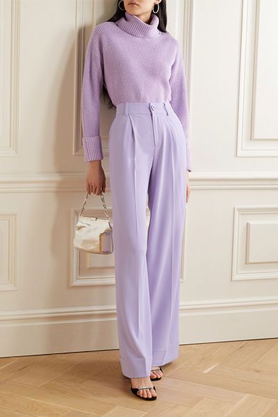 Scooby Doo Fashion, Lilac Outfits, Lilac Pants, Lavender Outfits, Fashion Meaning, Outfit Formal Mujer, Lavender Outfit, Pants Outfit Work, How To Have Style