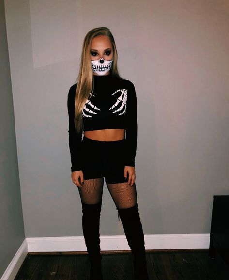 Skeleton Woman Costume, Homemade Skeleton Costume, Skeleton Costume Diy Women, Casual Skeleton Costume, Skeleton Womens Costume, Halloween Costumes Women Skeleton, Skeleton Costume Women Diy, Skeleton Halloween Costume Women, Skeleton Costume Couples