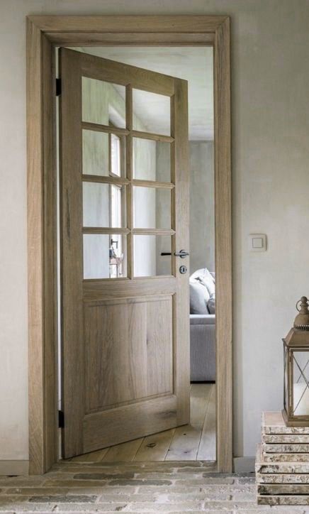 Wooden Floor And Doors, Stained Interior Doors, French Transitional, Interior Doors Modern, Country Doors, Interior Exterior Doors, Stained Doors, Laundry Room Doors, Reclaimed Doors