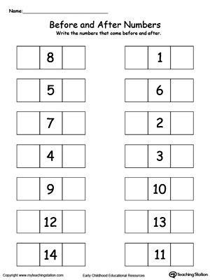 Before And After Kindergarten Math, Counting By Tens Kindergarten, Kindergarten Dry Erase Worksheets, What Comes After Worksheets 1 To 20, Before And After Numbers, Preschool Number Worksheets, Numbers Worksheets, Math Sheets, Number Identification