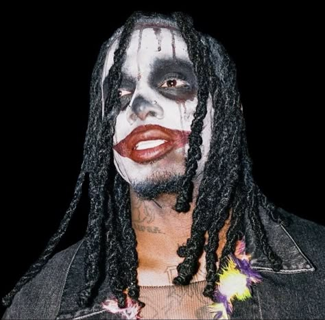 Vamp Halloween Costume Carti, Carti Clown Makeup, Play Boy Carti Makeup Halloween, Playboi Carti Makeup Halloween, Carti Makeup Halloween, Carti Halloween Make-up, Playboi Carti Clown Makeup, Playboy Carti, Carti Makeup