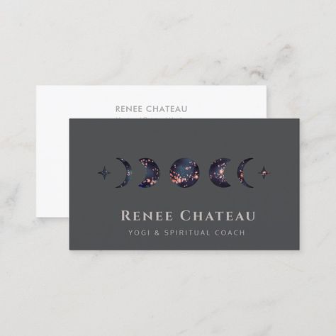 Yoga Spiritual, Instagram Graphics, Spiritual Business, Spiritual Coach, Spiritual Healer, Moon Phases, Business Card, Astrology, Business Cards