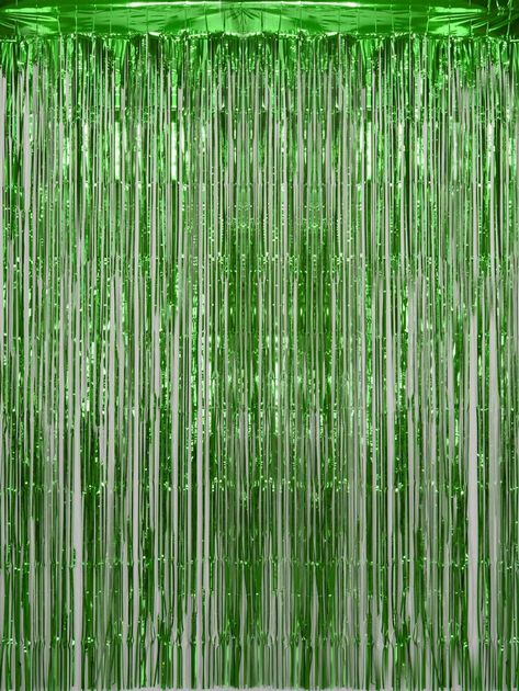 1pc Party Tassel Curtain | SHEIN USA Green Birthday Party, B Day Party Ideas, Tinsel Curtain, Birthday 25, 17 Birthday, Green Birthday, Party Backdrops, Tassel Curtains, Release Party