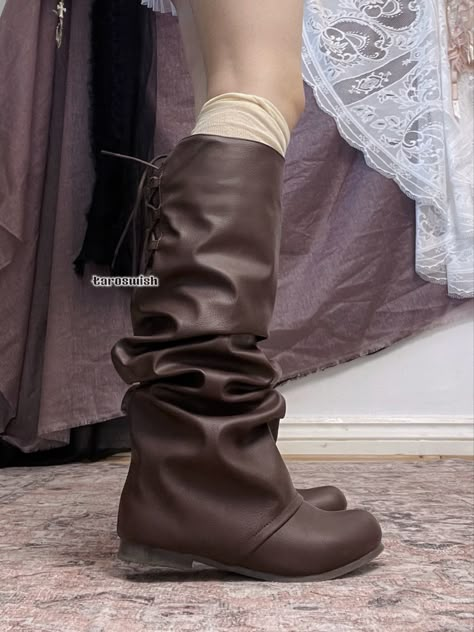 Y2k Alternative Fashion, Fold Over Boots, Dr Shoes, Pretty Shoes Sneakers, Slouchy Boots, Shoe Inspo, Swag Shoes, Pretty Shoes, Dream Shoes