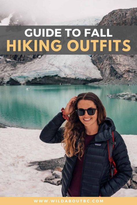 Hiking Outfit 50 Degrees, Fall Hiking Outfits For Women Casual, Hiking Autumn Outfit, What To Wear Hiking Fall, Cold Weather Hiking Outfits For Women, Autumn Hiking Outfit, Maine Vacation Outfits, Camping Outfits Fall, Hiking Outfit Fall Outdoors