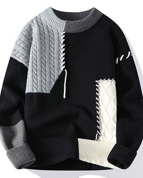 Link in bio. #sweatshirts #sweater #fyp #shopping Trends Ss24, Male Jumper, Korean Men Fashion, Mens Fall Outfits, Urban Clothes, Polo Jacket, Mens Knit Sweater, Men's Shirts And Tops, Mode Tips