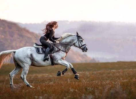 Horse Riding Poses, Riding Pose Reference, Riding A Horse Reference, Riding Horse Pose, Horse Riding Reference, Person Riding Horse, People Riding Horses, Leading Horse Reference, Woman On Horse Reference