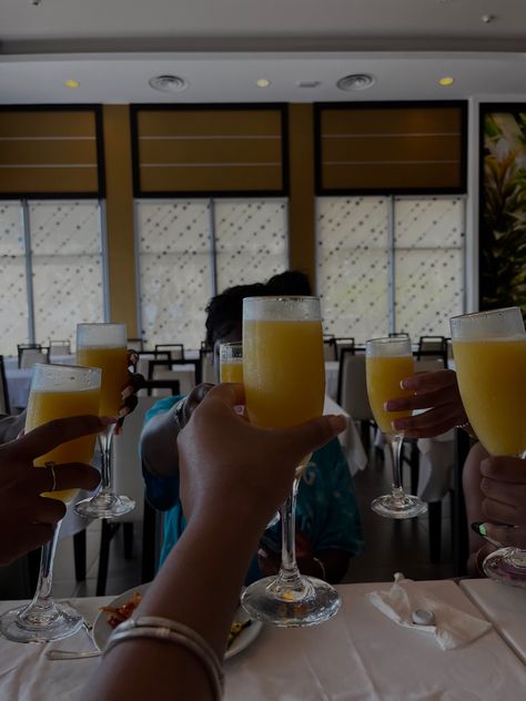 Brunch Pictures Instagram Mimosa, Mimosa Brunch Aesthetic, Pink Tulips Wallpaper Aesthetic, Champagne And Orange Juice, Mimosa Breakfast, Grad Brunch, Brunch Champagne, Friends Brunch, Birthday Mood Board