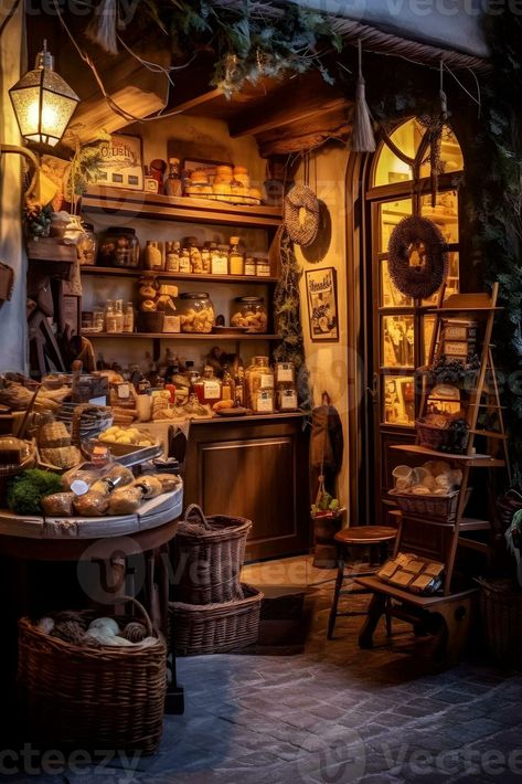 Vintage Bakery Shop, Witch Bakery Aesthetic, Hobbit Hole Aesthetic, Vintage Bakery Aesthetic, Bakery Reference, Bakery Ads, Medieval Bakery, Small Business Bakery, Hole Aesthetic