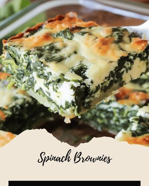 Made by Judia Spinach Feta Brownies, Feta Brownies, Spinach Brownies Recipes, Spinach Brownies, Brownies Ingredients, Vegetable Quiche, Brownies Recipes, Keto Breads, Vegetable Side Dishes Recipes