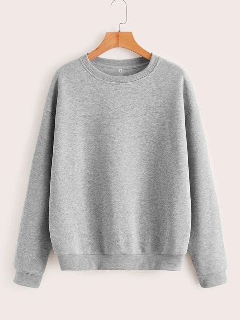 Dropped Shoulder Sweatshirt, Sports Sweatshirts, Knit Sweatshirt, Skull Print, Clothing Size Chart, Womens Clothing Sizes, Looks Vintage, Grey Sweatshirt, Casual Sweatshirt