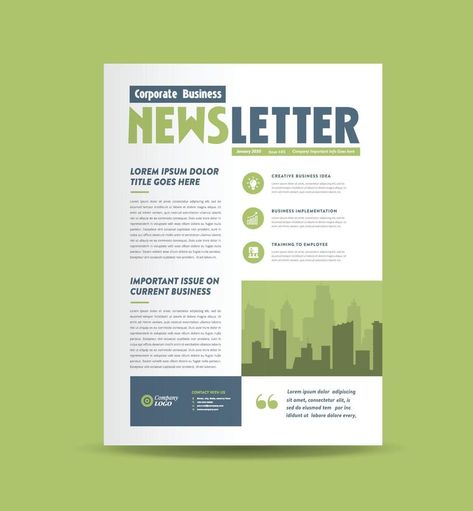 Newsletter Design Layout Creative, Business Newsletter Design, Newsletter Design Layout, Newsletter Design Inspiration, Company Flyer, Newsletter Design Templates, Newsletter Examples, Monthly Journal, Brochure Design Creative