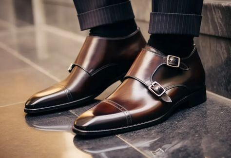 Stylish Boots For Men, Monk Strap Shoes Men, Best Boots For Men, Sneaker Sandals, Monk Strap Dress Shoes, Double Monk Strap Shoes, Estilo Hipster, Monk Shoes, Black Suit Men