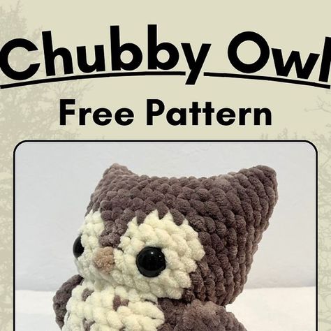 Chunky Crochet Animal Pattern, Popular Crochet Amigurumi, Owlbear Crochet Pattern, Mini Owl Crochet Pattern, Crochet Patterns For Acrylic Yarn, Free Cute Amigurumi Patterns, What Yarn To Use For Crochet, Bulky Yarn Amigurumi Pattern Free, Crochet Patterns Instagram