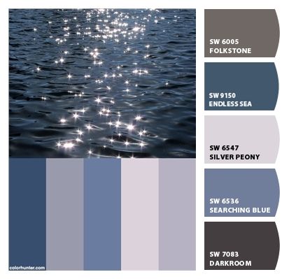 Silver Blue Color Palette, Blue And Silver Colour Palette, Navy Silver Color Palette, Periwinkle Palette Colour, Blue Purple Silver Color Palettes, Faded Flaxflower, Black And White Palette, Office Redesign, French Gray