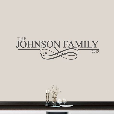 Dining Room Entryway, Johnson Family, Black 13, Home N Decor, Family Name, Living Room Dining Room, Vinyl Wall Decals, Wall Decal, Accent Wall