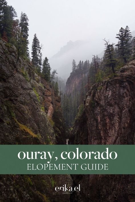 Colorado is a stunning backdrop for an elopement, and Ouray is the perfect destination wedding location. Use this ultimate guide to a Ouray elopement to plan your dream destination wedding. For more elopement and wedding planning tips & information, visit erikaelphotography.com. Weddings In Colorado, Ouray Colorado Wedding, Ouray Colorado Elopement, Elopement Ideas Colorado, Ouray Elopement, Ridgeway Colorado, Adventure Wedding Photography, Unique Elopement, Ouray Colorado