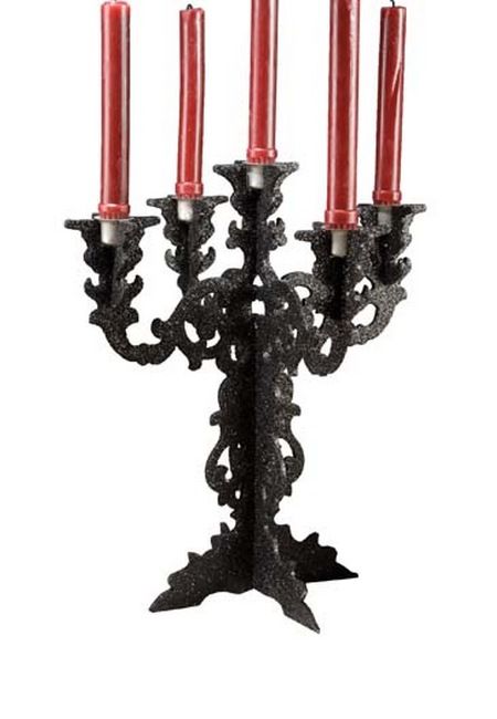 Gothic candle holder Black Candelabra Centerpiece, Gothic Cafe, Victorian Gothic Home Decor, Gothic Candle Holder, Black Candelabra, Jan Barboglio, Vampire Ball, Halloween Haunted House Decorations, Men's Halloween Costumes