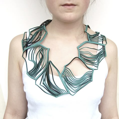 Eldis Green | Contemporary Necklaces / Pendants by contemporary jewellery designer Jelka Quintelier Contemporary Jewellery Necklace, Contemporary Jewellery Designers, Modern Jewellery Design, Contemporary Jewelry Design, Contemporary Necklace, Modern Jewellery, Body Adornment, Jewellery Uk, Jewellery Designer