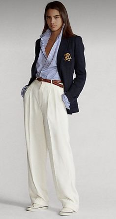 Ralph Lauren Looks, Ralph Lauren Womens Clothing, Mode Casual, Blazer Designs, Ralph Lauren Outfits, Casual Work Outfits, Looks Chic, Blazer Outfits, 가을 패션