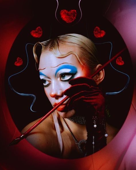 Slices Of Lust Explores the Decadence of Love — Polyester Camping Photoshoot, Hair Artist, Movie Shots, Fashion Photography Inspiration, Clown Makeup, Photoshoot Concept, Artistic Hair, Detail Shots, Charli Xcx