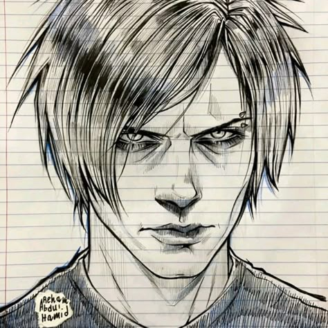 Leon Scott, Resident Evil Leon, Resident Evil 4, The Residents, Resident Evil, Art References, Art Inspo, Video Games, Sketch