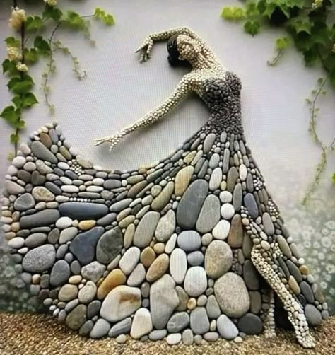 Stone Pictures Pebble Art, Garden Rock Art, Rock Garden Design, Stone Art Painting, Stone Pictures, Stone Crafts, Shell Art, Rock Crafts, Stone Work