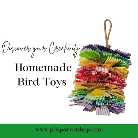 DIY Delights: Creating Homemade Bird Toys Homemade Bird Toys Budgies, Homemade Bird Toys Parrots, Bird Toy Diy, Diy Parakeet Toys, Diy Bird Toys Parakeets, Diy Budgie Toys, Bird Toys Diy, Handmade Bird Toys, Homemade Bird Toys