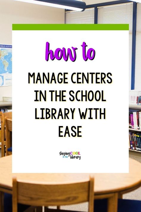 Library Centers Kindergarten, Library Management, School Library Activity Ideas, Elementary Media Center Ideas, Library Elementary School, Library Center Ideas, Library Stations, Elementary Library Set Up, Library Centers