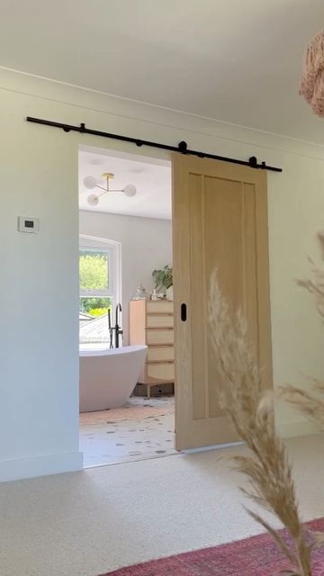 Bathroom Slide Door, Sliding Door For Bathroom, Bathroom Double Doors, Sliding Door Bathroom, Bathroom Sliding Door, Sliding Bathroom Door, Sliding Bathroom Doors, Ensuite Ideas, House Vibes