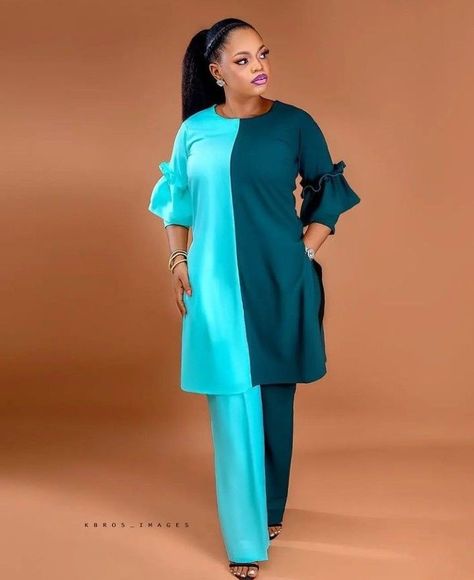 Material Top And Trouser, Trouser Styles For Ladies, Female Senator Wears, Materials Gown Style, Unique Fashion Outfits, Stylish Naija, 2piece Outfits, Fancy Dresses Long, African Fashion Women Clothing