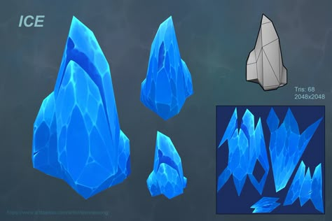 Environmental Props 2, Sivorak Kong on ArtStation at https://www.artstation.com/artwork/dwyrx Overwatch Hero Concepts, Ice Effect, Warframe Art, Game Textures, Hand Painted Textures, Digital Painting Tutorials, 3d Texture, 3d Modelling, Game Inspiration