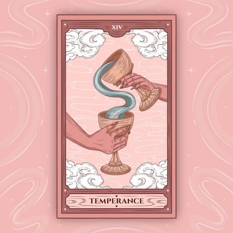 Free Vector | Free vector hand drawn tarot cards illustration Hand Drawn Tarot Cards, Collectible Cards Design, Tarot Cards Illustration, Pink Tarot Cards, Tarot Cards Design, Pink Tarot, Tarot Cards Art Illustration, Temperance Tarot, The Hermit Tarot