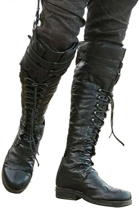 Pirate Boots, Mode Steampunk, Boots Biker, Military Combat Boots, Gothic Boots, Boots Combat, Boots Flat, Retro Motorcycle, Mens Winter Boots