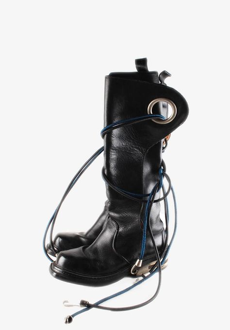 Vintage Dirk Bikkembergs Leather Long Boots