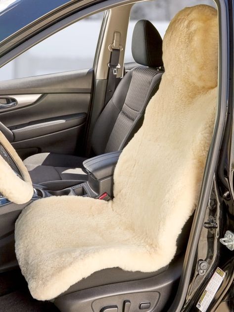 Fur Car Seat Cover, Sheepskin Car Seat Covers, Winter Cool, Vermont Country Store, Winter Car, Leather Car Seat Covers, Sheep Skin, Seat Belt Cover, Country Store