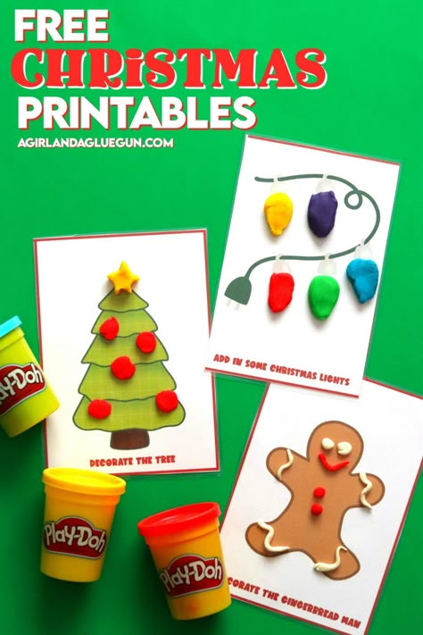 Christmas Play Doh, Christmas Playdoh, Play Dough Christmas, Play Doh Mats, Play Doh Activities, Playdoh Mats, Christmas In The Classroom, Christmas Preschool, Dough Mats