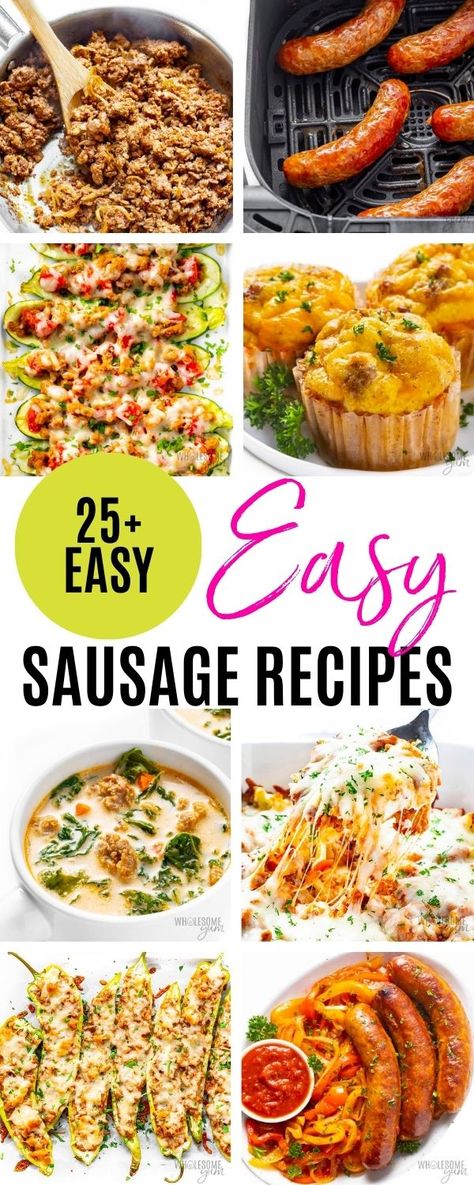 Sausage Recipes Recipes With Chorizo Sausage Links, Recipes With Chorizo Sausage, Rope Sausage, Sausage Italian, Easy Sausage Recipes, Sausage Dinner, Italian Sausage Recipes, Recipes Sausage, Sausage Dishes