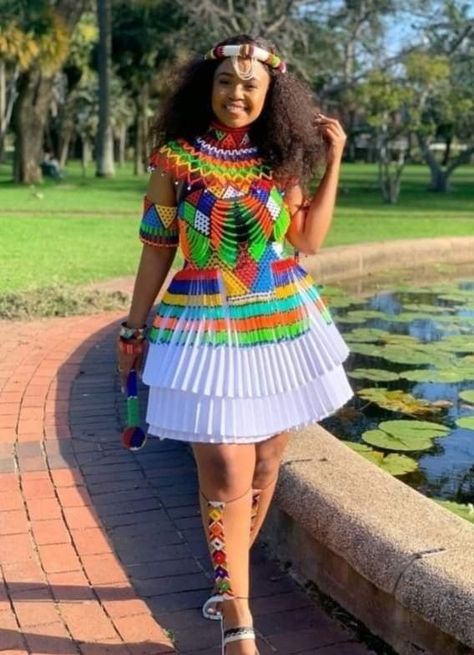 Zulu Traditional Attire African Women, Zulu Outfits, Lobola Outfits Woman Dresses, Traditional Attire African, South African Dresses, Zulu Traditional Wedding Dresses, Zulu Attire, Zulu Traditional Wedding, Zulu Traditional Attire