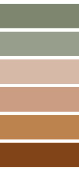 Green Brown Rust Color Palette, Dark Green Rust Color Palette, Green And Rust Colour Palette, Rust And Sage Color Palettes, Rust Colour Bedroom, Rust Orange And Sage Green Bedroom, Terracotta Bedroom Palette, Rust Paint Bedroom, Terracotta Office Interior