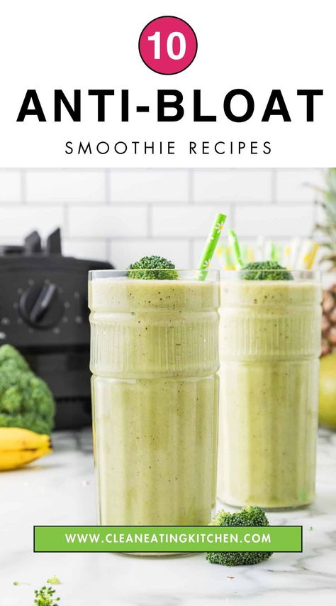 Packed with ingredients known for their anti-inflammatory powers, these smoothies are perfect for aiding digestion and reducing water retention. Not only will your stomach thank you, but your taste buds will be over the moon too! Bloat Smoothie, Anti Bloat Smoothie, Digestion Smoothie, Refreshing Spring Recipes, Reduce Stomach Bloat, Anti Bloat, Best Green Smoothie Recipes, Smoothie Cleanse Recipes, Reduce Water Retention