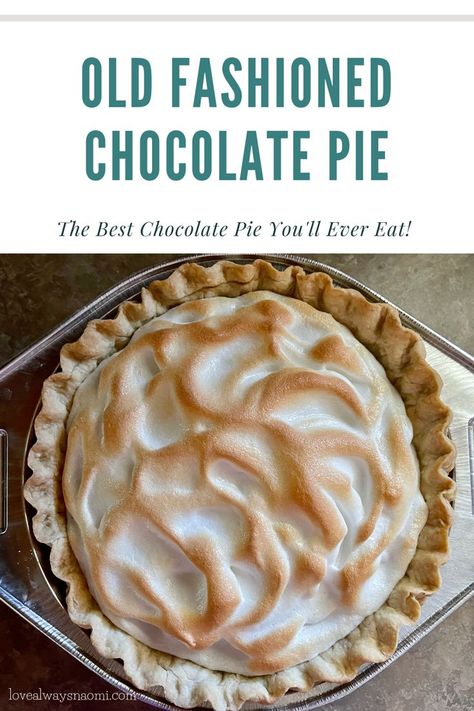 Old-fashioned chocolate pie Cocoa Cream Pie, Baked Chocolate Pie Recipe Old Fashioned, Chocolate Cream Pies Recipes, Chocolate Pie For One, Quick And Easy Chocolate Pie, Best Chocolate Pie Recipe Old Fashioned, Old Fashioned Chocolate Pie With Meringue, Chocolate Mirangue Pie Recipe, Cooked Chocolate Pie