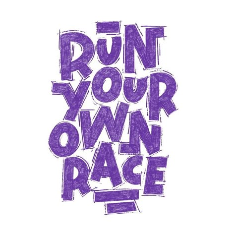 Run your own race. Quote lettering design. Procreate on iPad Pro. Sketch pencil brush. Typography. Handmade letters type. Handmade draw words. Run Your Own Race, Lettering Graphic Design, Blend Tool, Colorful Lettering, Longing Quotes, Retro Quotes, Run Club, Christian Shirts Designs, Jazz Poster